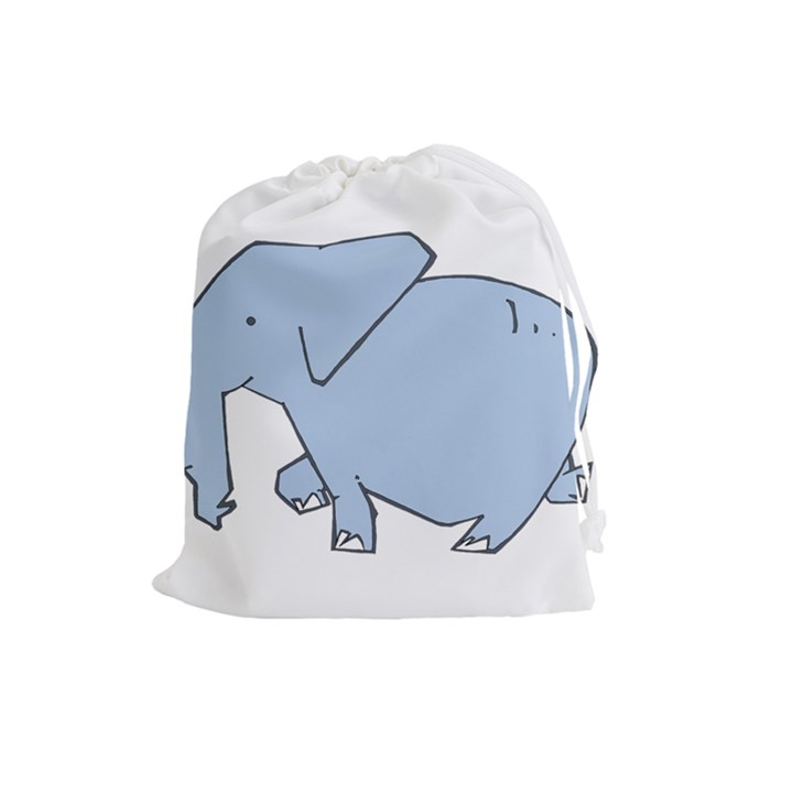 Illustrain Elephant Animals Drawstring Pouches (Large) 