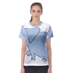 Illustrain Elephant Animals Women s Sport Mesh Tee