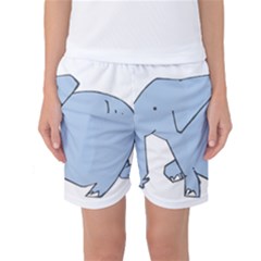 Illustrain Elephant Animals Women s Basketball Shorts by Mariart