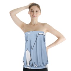 Illustrain Elephant Animals Strapless Top by Mariart