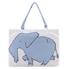 Illustrain Elephant Animals Medium Zipper Tote Bag by Mariart