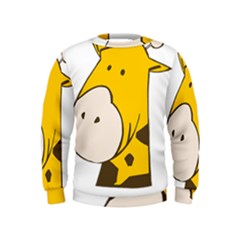 Illustrain Giraffe Face Animals Kids  Sweatshirt by Mariart