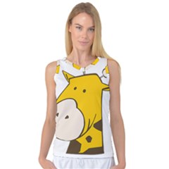 Illustrain Giraffe Face Animals Women s Basketball Tank Top