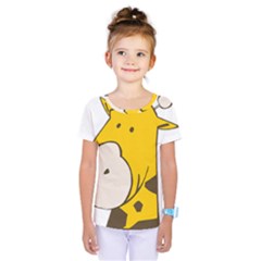 Illustrain Giraffe Face Animals Kids  One Piece Tee