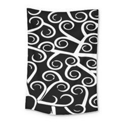 Koru Vector Background Black Small Tapestry