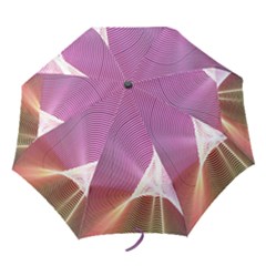 Light Means Net Pink Rainbow Waves Wave Chevron Folding Umbrellas by Mariart