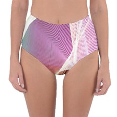 Light Means Net Pink Rainbow Waves Wave Chevron Reversible High-waist Bikini Bottoms