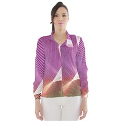 Light Means Net Pink Rainbow Waves Wave Chevron Wind Breaker (women)