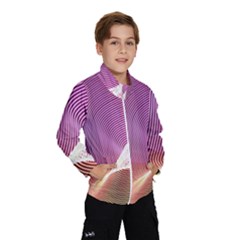 Light Means Net Pink Rainbow Waves Wave Chevron Wind Breaker (kids) by Mariart