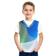 Light Means Net Pink Rainbow Waves Wave Chevron Green Blue Kids  Sportswear by Mariart