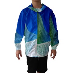 Light Means Net Pink Rainbow Waves Wave Chevron Green Blue Hooded Wind Breaker (kids)