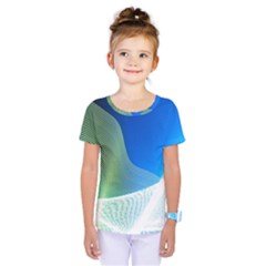 Light Means Net Pink Rainbow Waves Wave Chevron Green Blue Kids  One Piece Tee