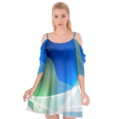 Light Means Net Pink Rainbow Waves Wave Chevron Green Blue Cutout Spaghetti Strap Chiffon Dress by Mariart