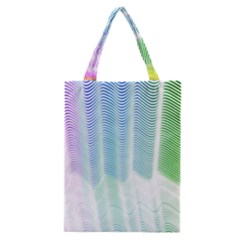 Light Means Net Pink Rainbow Waves Wave Chevron Green Classic Tote Bag by Mariart