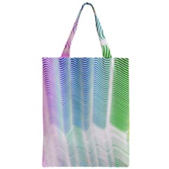 Light Means Net Pink Rainbow Waves Wave Chevron Green Zipper Classic Tote Bag by Mariart