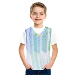 Light Means Net Pink Rainbow Waves Wave Chevron Green Kids  Sportswear by Mariart