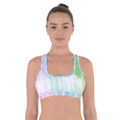 Light Means Net Pink Rainbow Waves Wave Chevron Green Cross Back Sports Bra by Mariart