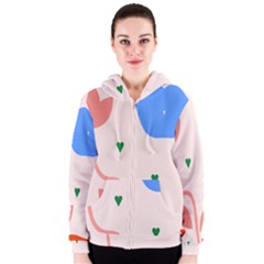 Lip Sexy Flower Tulip Heart Pink Red Blue Green Love Women s Zipper Hoodie