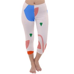 Lip Sexy Flower Tulip Heart Pink Red Blue Green Love Capri Winter Leggings  by Mariart