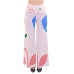 Lip Sexy Flower Tulip Heart Pink Red Blue Green Love Pants by Mariart