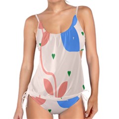 Lip Sexy Flower Tulip Heart Pink Red Blue Green Love Tankini by Mariart