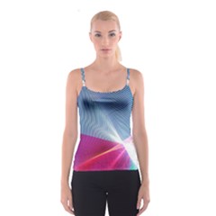 Light Means Net Pink Rainbow Waves Wave Chevron Red Spaghetti Strap Top