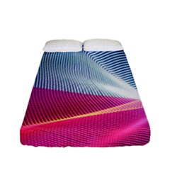 Light Means Net Pink Rainbow Waves Wave Chevron Red Fitted Sheet (full/ Double Size) by Mariart