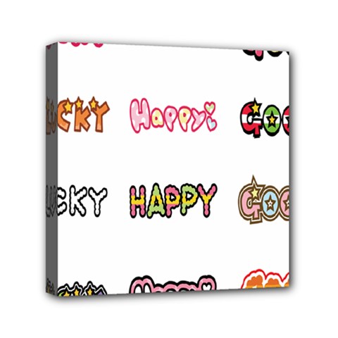 Lucky Happt Good Sign Star Mini Canvas 6  X 6  by Mariart