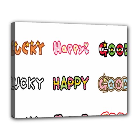 Lucky Happt Good Sign Star Canvas 14  X 11  by Mariart