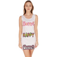 Lucky Happt Good Sign Star Sleeveless Bodycon Dress by Mariart