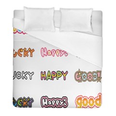 Lucky Happt Good Sign Star Duvet Cover (full/ Double Size) by Mariart