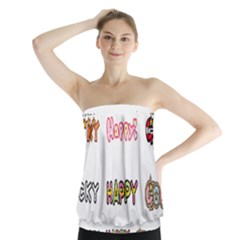 Lucky Happt Good Sign Star Strapless Top