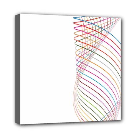 Line Wave Rainbow Mini Canvas 8  X 8  by Mariart