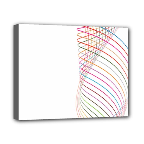 Line Wave Rainbow Canvas 10  X 8 