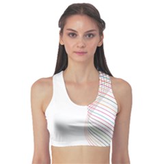 Line Wave Rainbow Sports Bra by Mariart