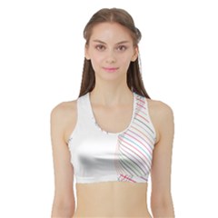 Line Wave Rainbow Sports Bra With Border by Mariart