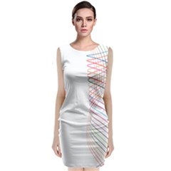 Line Wave Rainbow Classic Sleeveless Midi Dress by Mariart