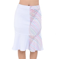 Line Wave Rainbow Mermaid Skirt by Mariart