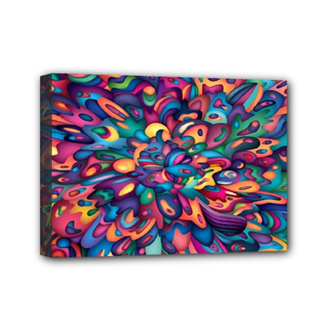 Moreau Rainbow Paint Mini Canvas 7  X 5  by Mariart