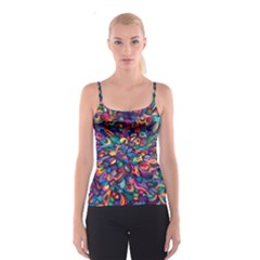 Moreau Rainbow Paint Spaghetti Strap Top by Mariart