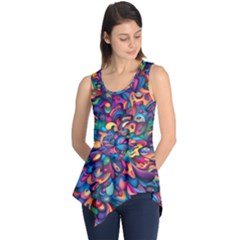 Moreau Rainbow Paint Sleeveless Tunic by Mariart