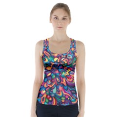 Moreau Rainbow Paint Racer Back Sports Top