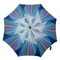 Light Means Net Pink Rainbow Waves Wave Chevron Green Blue Sky Hook Handle Umbrellas (large) by Mariart