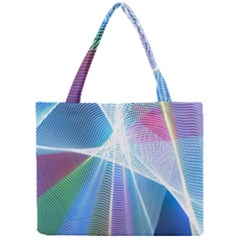 Light Means Net Pink Rainbow Waves Wave Chevron Green Blue Sky Mini Tote Bag by Mariart