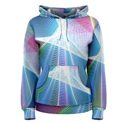 Light Means Net Pink Rainbow Waves Wave Chevron Green Blue Sky Women s Pullover Hoodie by Mariart