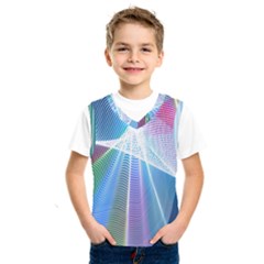 Light Means Net Pink Rainbow Waves Wave Chevron Green Blue Sky Kids  Sportswear by Mariart