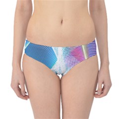 Light Means Net Pink Rainbow Waves Wave Chevron Green Blue Sky Hipster Bikini Bottoms by Mariart