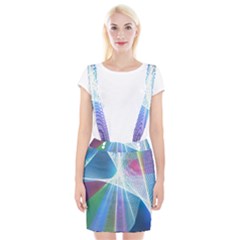 Light Means Net Pink Rainbow Waves Wave Chevron Green Blue Sky Braces Suspender Skirt by Mariart