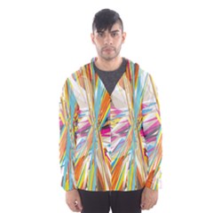 Illustration Material Collection Line Rainbow Polkadot Polka Hooded Wind Breaker (men)