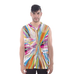 Illustration Material Collection Line Rainbow Polkadot Polka Men s Basketball Tank Top